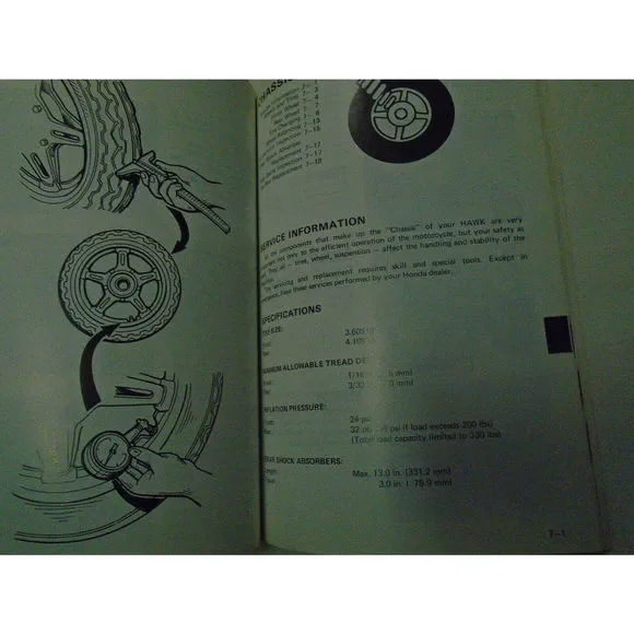 1978 Honda Hawk I II Hondamatic Do it Yourself Maintenance Guide Manual WORN